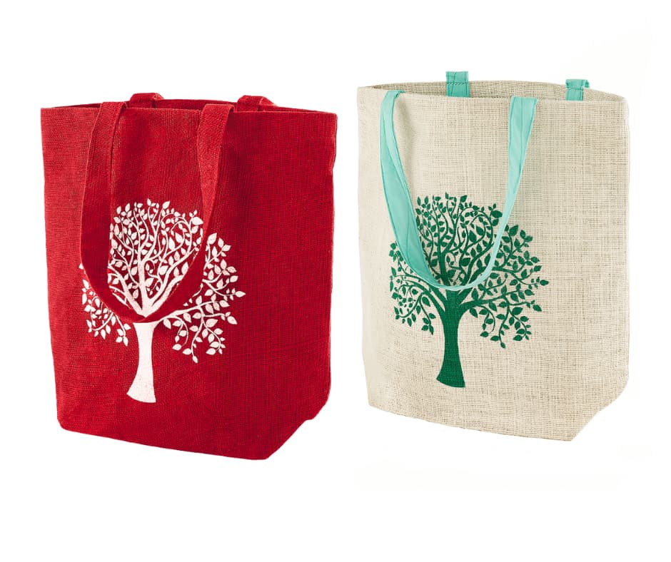Tree Design Jute Bag